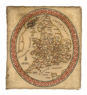 Map Sampler, England, c. 1800. Creator: Unknown.