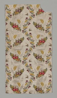 Panel from a Skirt, Spitalfields, c. 1753/55. Creator: Unknown.