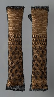 Pair of Mittens, Europe, 1825/75. Creator: Unknown.