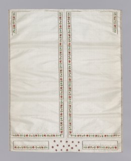 Embroidered Fabric for a Waistcoat front, France, 1800-15. Creator: Unknown.