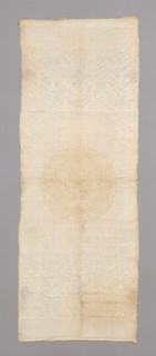 Bedcover (Unfinished in Three Sections), France, 18th century. Creator: Unknown.