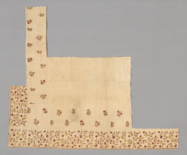 Fragments from a Bedcover made of Petticoat Borders, France, Late 18th century. Creator: Unknown.