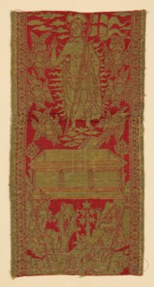 Fragment (From an Orphrey Band), Italy, 15th century. Creator: Unknown.