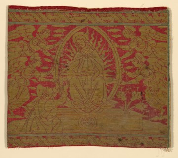 Fragment (From an Orphrey Band), Italy, 15th century. Creator: Unknown.