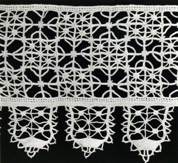 Border, Italy, 1875/1900 (reproduction of 16th century Reticello design). Creator: Unknown.