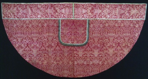 Cope with Hood, Italy, 19th century (adaptation of a 17th century textile design). Creator: Unknown.