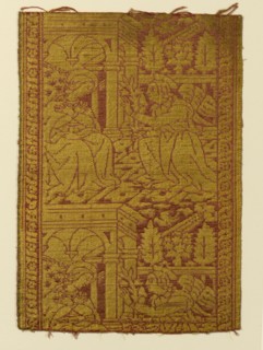 Fragment (From an Orphrey Band), Italy, 15th century. Creator: Unknown.