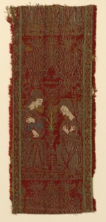 Fragment (From an Orphrey Band), Italy, Mid-15th century. Creator: Unknown.