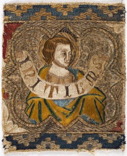 Fragment from an Orphrey, Florence, 1360s. Creator: Unknown.