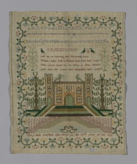 Sampler, England, 19th century. Creator: Mary Holt.