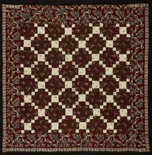 Bedcover (Nine Patch Quilt), United States, 1800/20. Creator: Unknown.