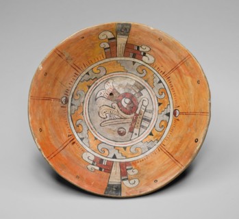 Tripod Bowl Depicting Head of Bird on its Interior Surface, A.D. 1200/1521. Creator: Unknown.