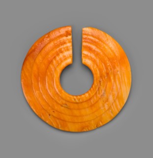 Circular Nose Ornament Incised with Concentric Bands, A.D. 800/1200. Creator: Unknown.