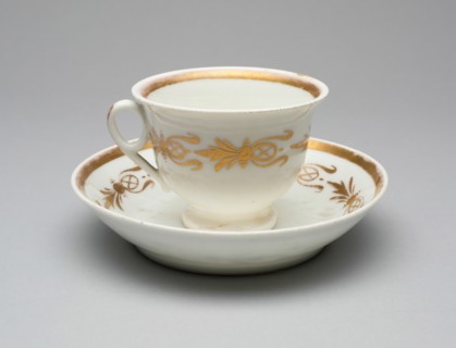Cup and Saucer, 1826/38. Creator: Tucker Porcelain Factory.