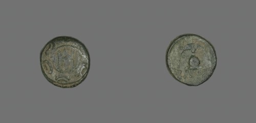 Coin Depicting a Shield, 239-229 BCE, issued by King Demetrius II. Creator: Unknown.