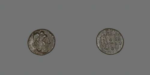 Drachm (Coin) Depicting the Hero Herakles, about 300-200 BCE. Creator: Unknown.