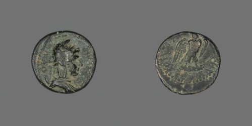 Coin Depicting the Head of a Man, 27 BCE-14 CE. Creator: Unknown.