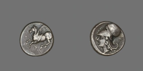 Stater (Coin) Depicting Pegasus Flying, 4th-3rd century BCE. Creator: Unknown.