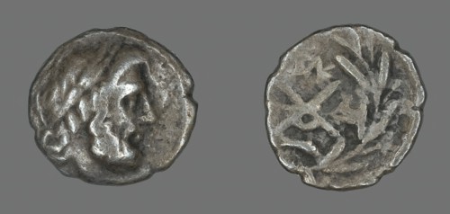 Hemidrachm (Coin) Depicting the God Zeus Amarios, 280-146 BCE. Creator: Unknown.