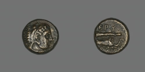 Coin Depicting the Hero Herakles, 4th century BCE and later. Creator: Unknown.