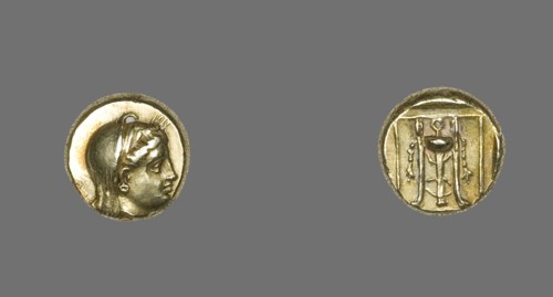 Hecta (Coin) Depicting the Goddess Demeter, 400-350 BCE. Creator: Unknown.