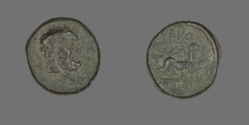 Coin Depicting the Hero Herakles, late 2nd BCE-1st century CE. Creator: Unknown.