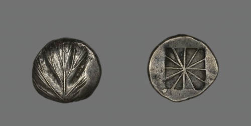Didrachm (Coin) Depicting a Parsley Leaf, 520-490 BCE. Creator: Unknown.