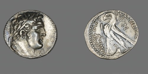 Tetradrachm (Coin) Depicting Head of Herakles, 74-73 BCE. Creator: Unknown.