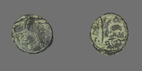 Coin Depicting a Sphinx, 301-109 BCE (?). Creator: Unknown.
