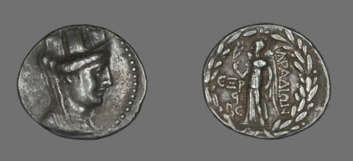 Tetradrachm (Coin) Depicting Tyche, 95-94 BCE. Creator: Unknown.