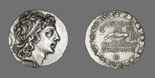 Tetradrachm (Coin) Portraying King Mithridates VI, 90-89 BCE, reign of Mithradates VI..., (120-63 BC Creator: Unknown.