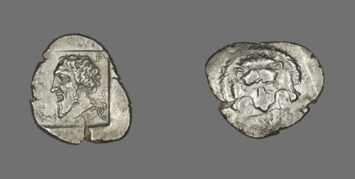 Stater (Coin) Portraying Mithrapata, 380-375 BCE. Creator: Unknown.