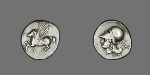 Stater (Coin) Depicting Pegasus, 350-338 BCE. Creator: Unknown.