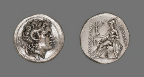 Tetradrachm (Coin) Portraying Alexander the Great, 297-281 BCE, issued by King Lysimachus of Thrace. Creator: Unknown.