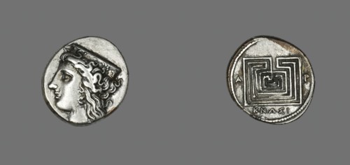 Drachm (Coin) Depicting the Goddess Hera, 350-220 BCE. Creator: Unknown.