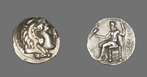 Tetradrachm (Coin) Portraying Alexander the Great as Herakles, 323-317 BCE. Creator: Unknown.