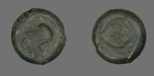 Coin Depicting the Goddess Athena, 345-317 BCE. Creator: Unknown.