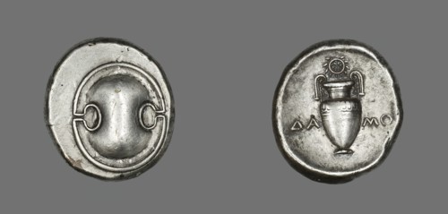 Stater (Coin) Depicting a Shield, 379-338 BCE. Creator: Unknown.