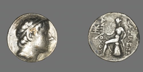 Tetradrachm (Coin) Portraying King Antiochus III The Great, 223-187 BCE. Creator: Unknown.