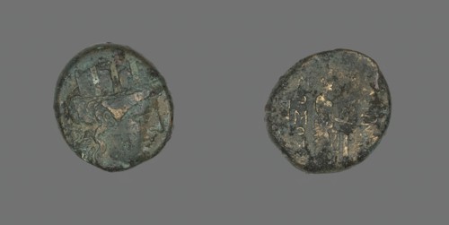 Coin Depicting the Goddess Kybele, 2nd-1st century BCE. Creator: Unknown.