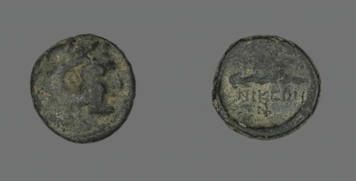 Coin Depicting the Hero Herakles, about 168 BCE. Creator: Unknown.