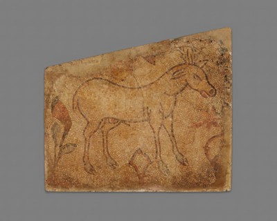 Deer in Floral Field, 4th-5th century. Creator: Unknown.