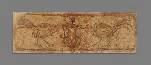 Fighting Cocks and Urn, 4th-5th century. Creator: Unknown.