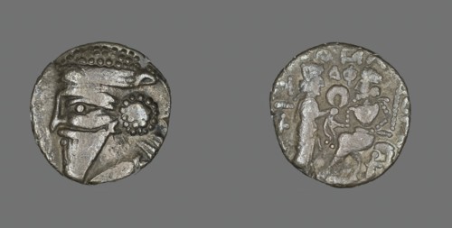 Tetradrachm (Coin) Portraying Bust of King Volagases IV, 192-193. Creator: Unknown.