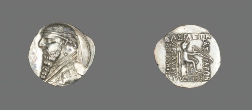 Drachm (Coin) Portraying King Mithridates II the Great of Parthia, 123-88 BCE Reign of King Mithrida Creator: Unknown.