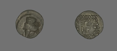 Drachm (Coin) Portraying King Mithradates IV, 130-47. Creator: Unknown.