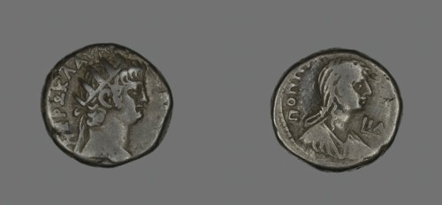 Tetradrachm (Coin) Portraying Emperor Nero, 54-68. Creator: Unknown.