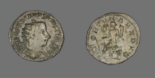 Antoninianus (Coin) Portraying Emperor Gordian III, 242-244. Creator: Unknown.
