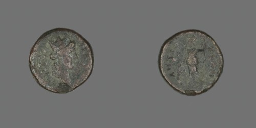 Coin Depicting the Goddess Tyche, 31 BCE-476 CE. Creator: Unknown.