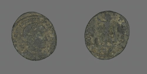 Coin Portraying Emperor Constantine I, 317 AD. Creator: Unknown.